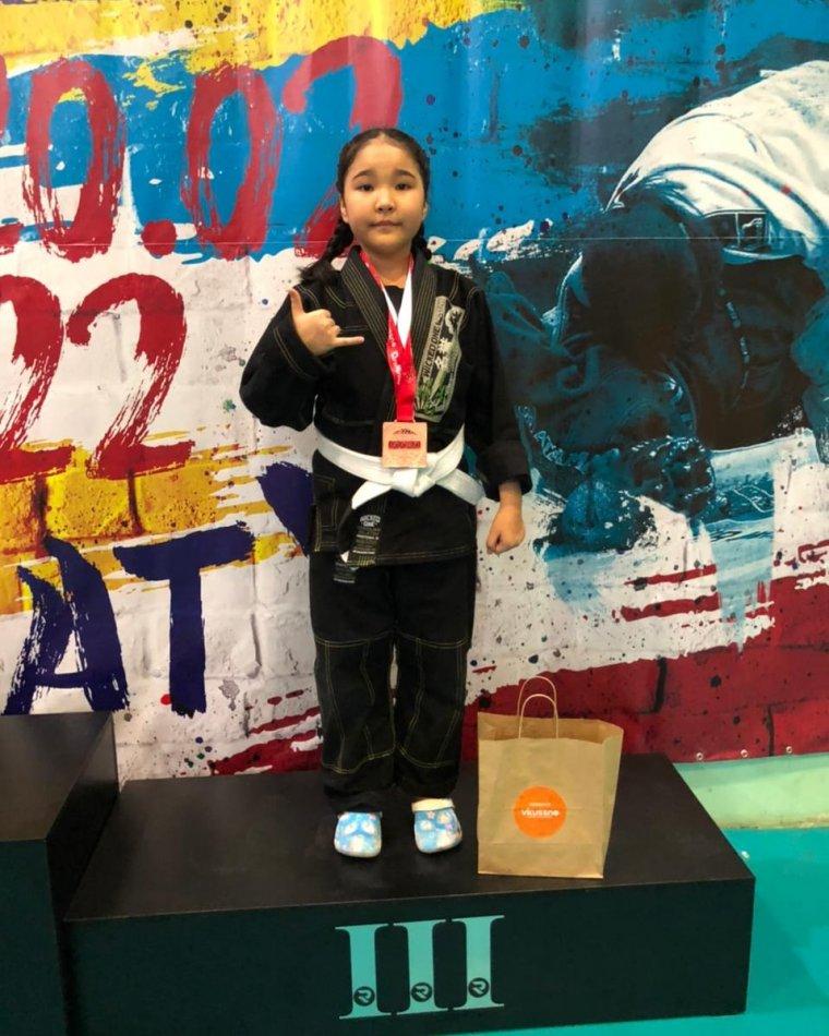 Байболат Даяна завоевала бронзовую медаль в детском открытом турнире по джиу джитсу в г. Алматы
